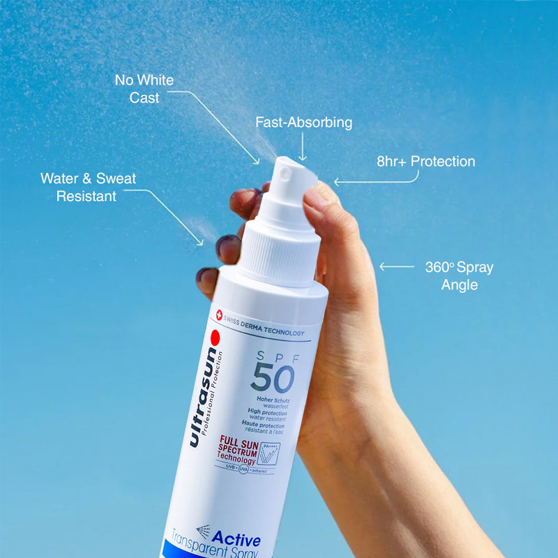 Ultrasun Ecran solaire Transparente Active Sport SPF50 150ml en Tunisie