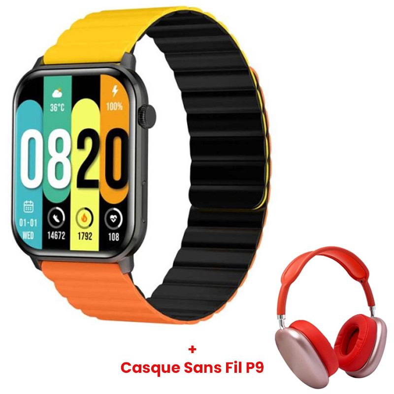 Montre Connectée Kieslect Calling Watch KS - Orangé & Jaune Montre Connectée Kieslect Calling Watch KS - Orangé & Jaune