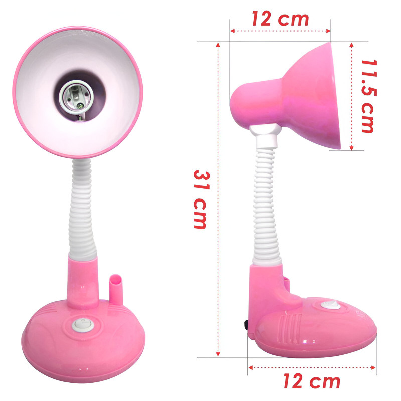 Lampe de Bureau De Table Avec Interrupteur Rose
