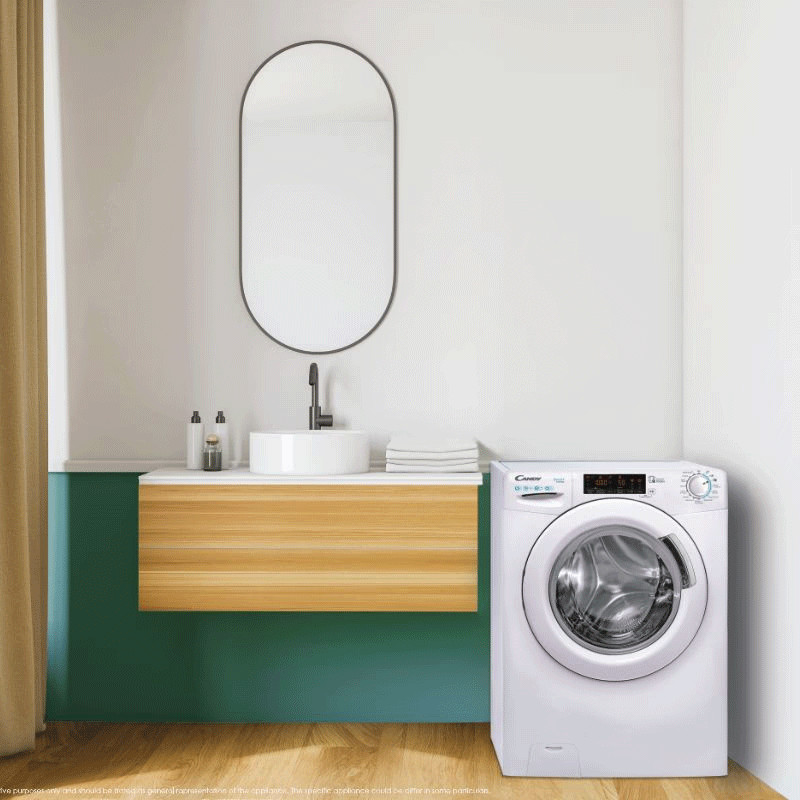 Machine à Laver Candy CS1282DW4-S Smart 8Kg Blanc en Tunisie