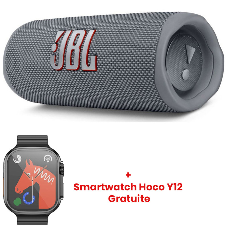Haut Parleur Bluetooth JBL Flip 6 Gris en Tunisie Haut Parleur Bluetooth JBL Flip 6 Gris en Tunisie