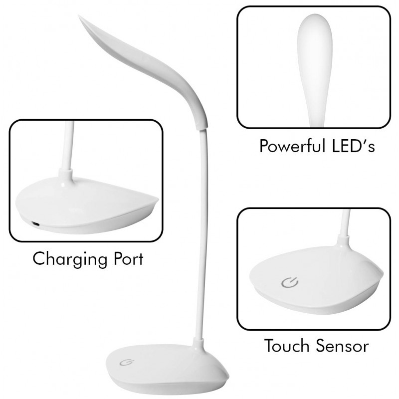 Lampe de Bureau Led Rechargeable Blanc en Tunisie