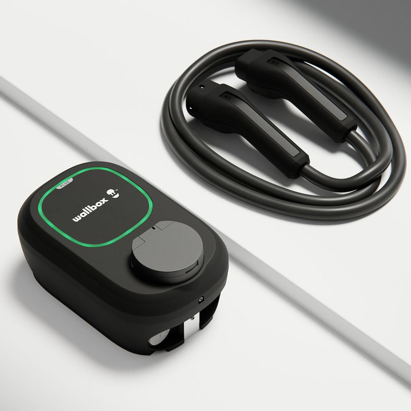 Borne De Recharge Véhicules Electriques Wallbox Pulsar Plus Socket 22 kW Noir En Tunisie
