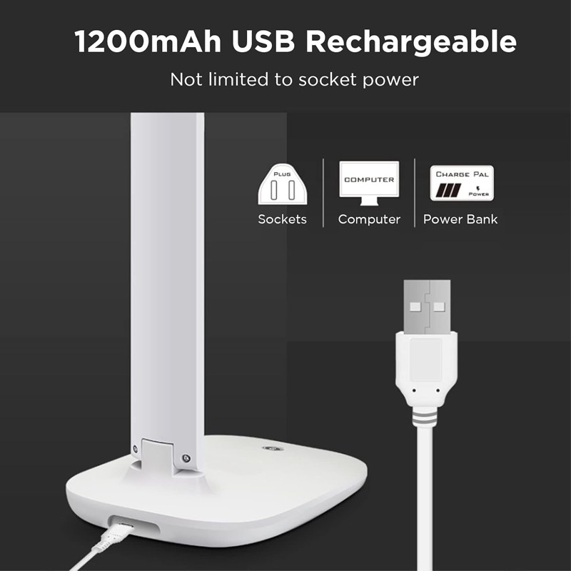 Lampe de Bureau LED Avec Ecran LCD Blanc en Tunisie