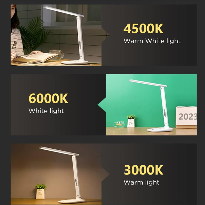 Lampe de Bureau LED Avec Ecran LCD Blanc en Tunisie