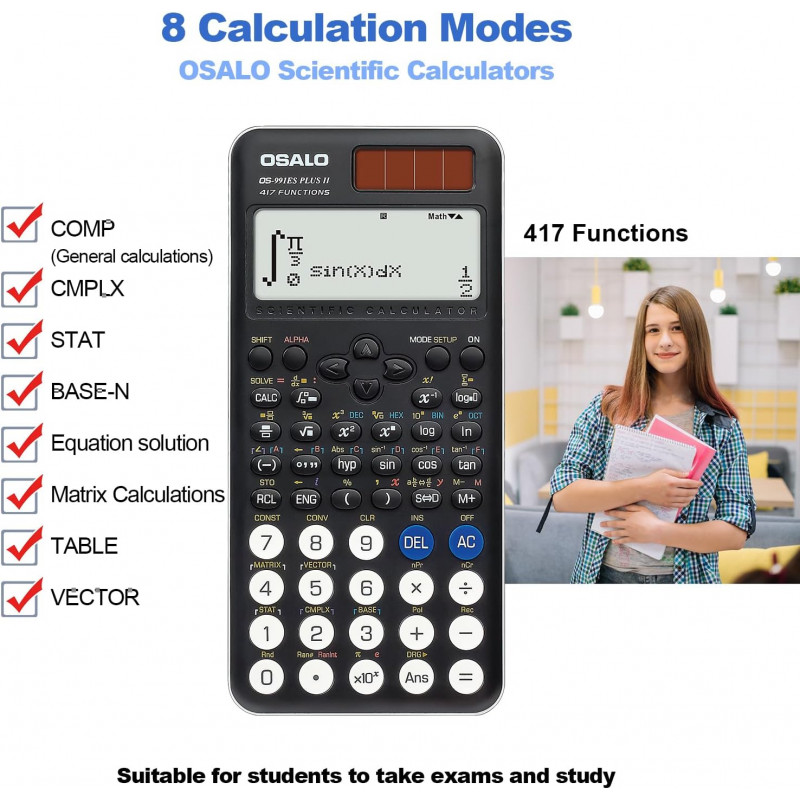 Calculatrice Scientifique Osalo OS-991ES Plus II Gris