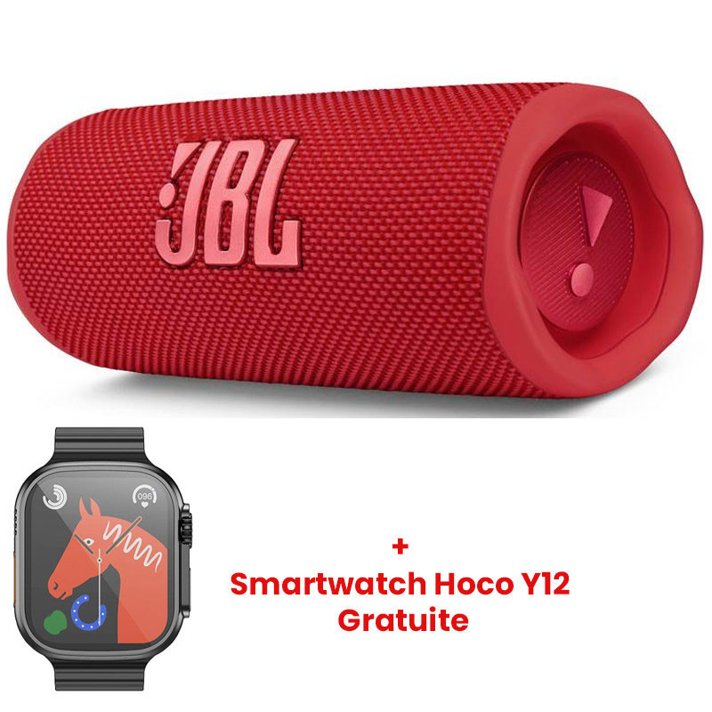 Haut Parleur Bluetooth JBL Flip 6 Rouge en Tunise Haut Parleur Bluetooth JBL Flip 6 Rouge en Tunise