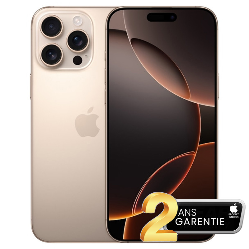 iPhone 16 Pro Max 256Go Desert Titanium en Tunisie iPhone 16 Pro Max 256Go Desert Titanium en Tunisie