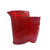 pichet cristal rouge
