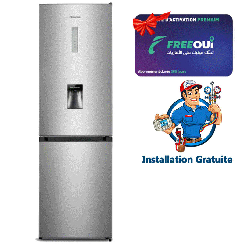 Réfrigérateur Combiné Hisene RD-39WC NoFrost 320 Litres -Silver