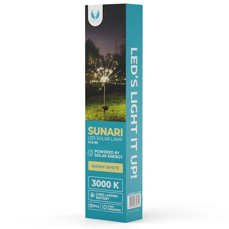 Lampe Solaire Led Forever Light Feux d’artifice Noir en Tunisie