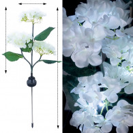 Lampe Solaire Led Forever Light FLS-93 Hortensias Blanc en Tunisie