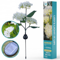 Lampe Solaire Led Forever Light FLS-93 Hortensias Blanc en Tunisie
