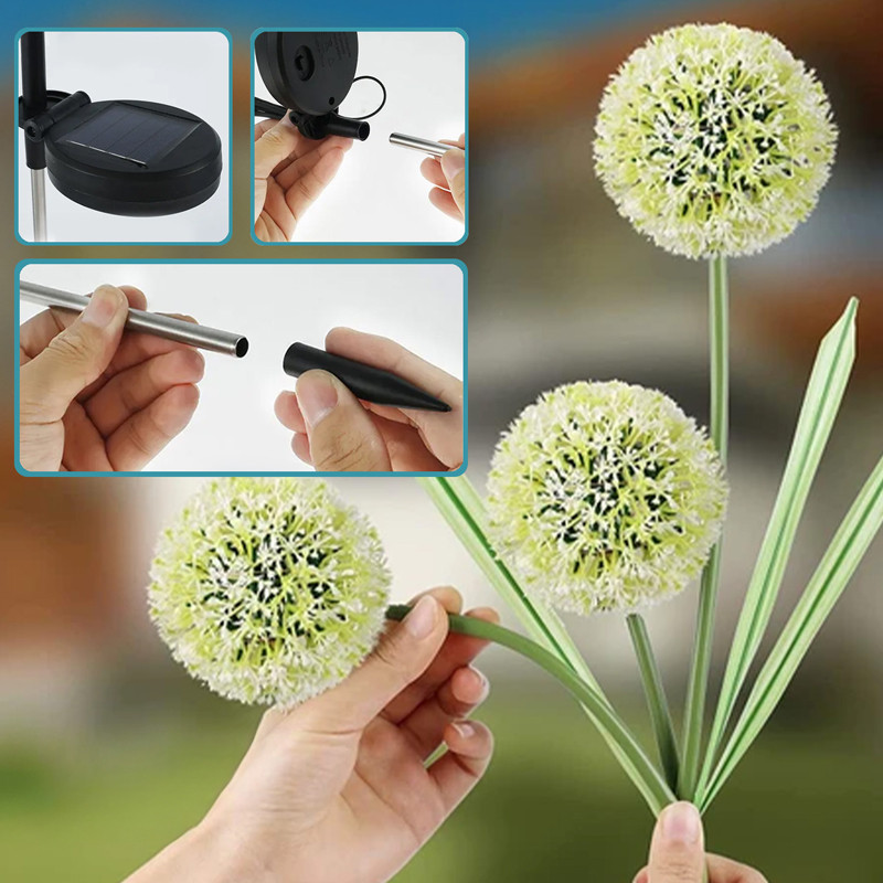Lampe Solaire Led Forever Light  Fleur d’Ail Blanc en Tunisie