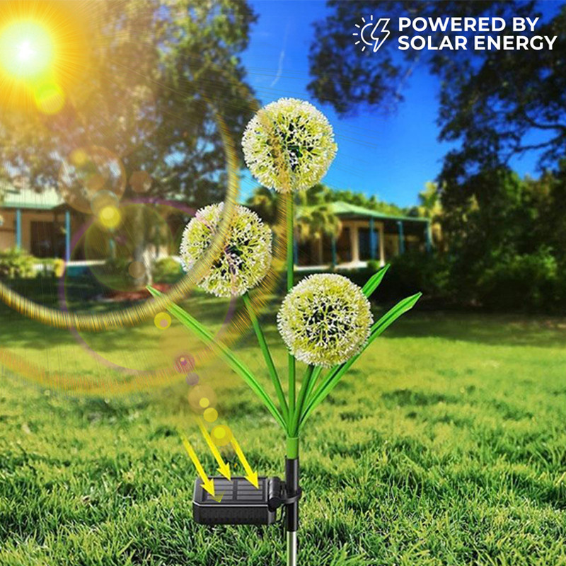 Lampe Solaire Led Forever Light  Fleur d’Ail Blanc en Tunisie