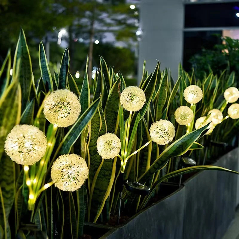 Lampe Solaire Led Forever Light  Fleur d’Ail Blanc en Tunisie