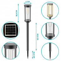 Lampe Solaire Led Forever Light Pole Classic Noir en Tunisie Lampe Solaire Led Forever Light Pole Classic Noir en Tunisie