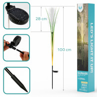 Lampe Solaire Led Forever Light Herbe Blanc en Tunisie
