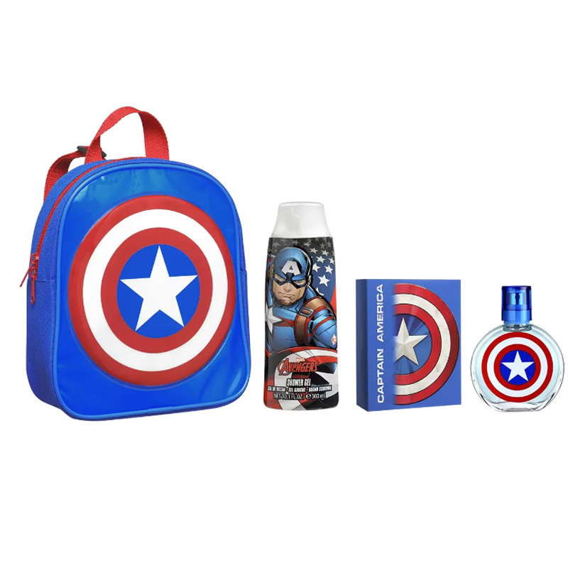 Coffret Enfants Airval Captain America Parfum 50Ml + Gel Douche 300Ml+ Sac à dos En Tunisie