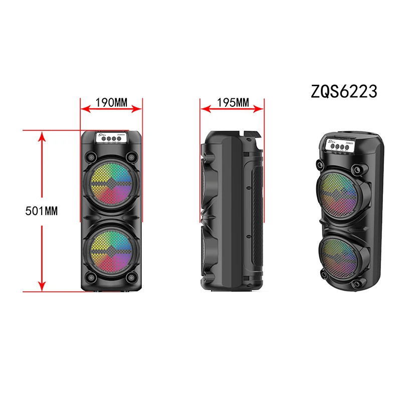 Haut Parleur Bluetooth ZQS 6223 Noir En Tunisie