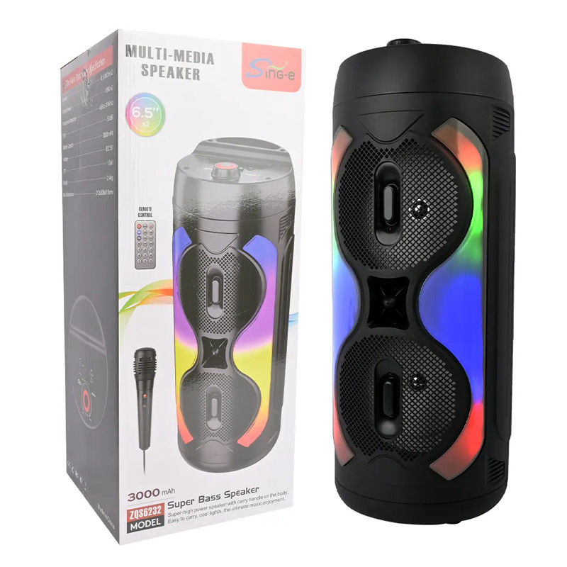 Haut Parleur Bluetooth ZQS6232 20W Noir En Tunisie Haut Parleur Bluetooth ZQS6232 20W Noir En Tunisie