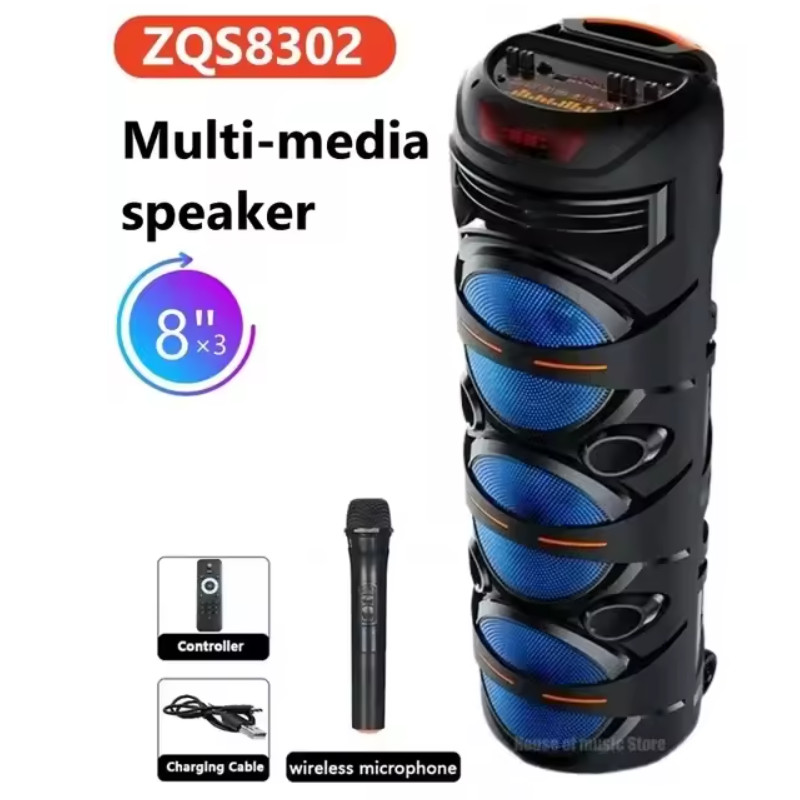 Haut Parleur Bluetooth ZQS8302 60W Noir En Tunisie