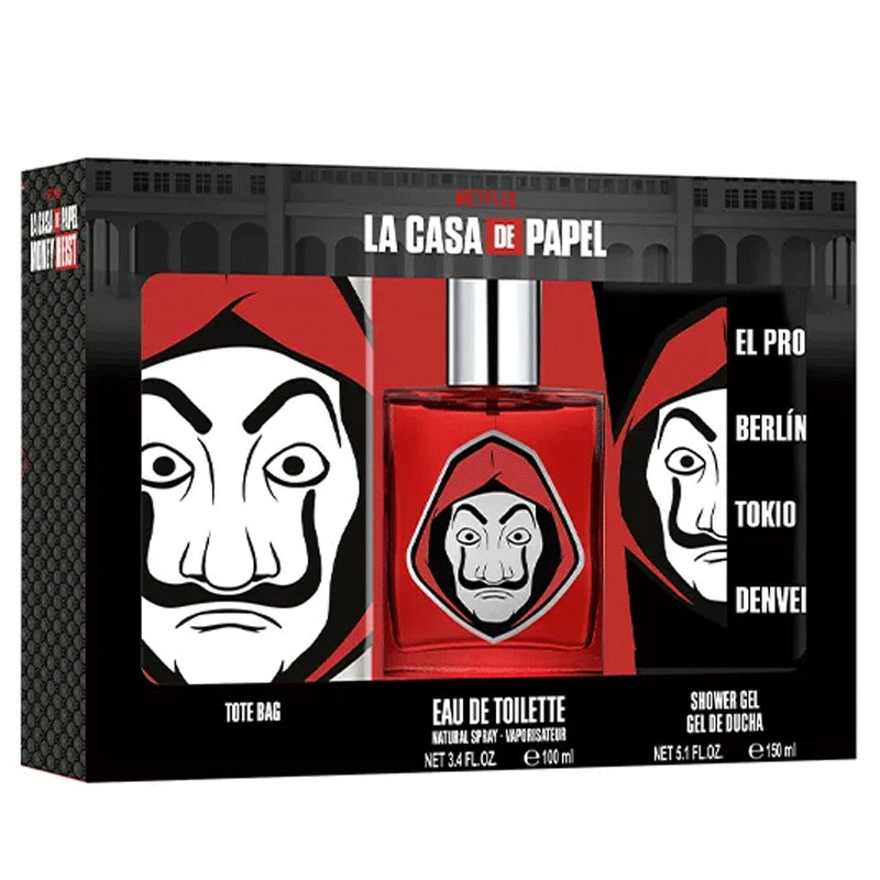 Coffret Enfants Air Val Casa De Papel Eau de Toilette + Gel Douche + Tote Bag EN Tunisie Coffret Enfants Air Val Casa De Papel Eau de Toilette + Gel Douche + Tote Bag EN Tunisie