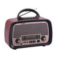 Radio Fm Bluetooth NS-8128 Rouge Contour Noir en Tunisie