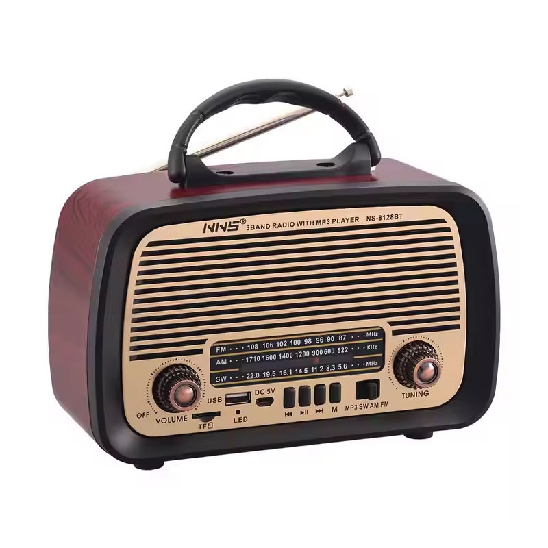 Radio Fm Bluetooth NS-8128 Gold Contour Noir en Tunisie Radio Fm Bluetooth NS-8128 Gold Contour Noir en Tunisie