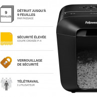 Destructeur De Documents Fellowes LX-50 Noir en Tunisie Destructeur De Documents Fellowes LX-50 Noir en Tunisie