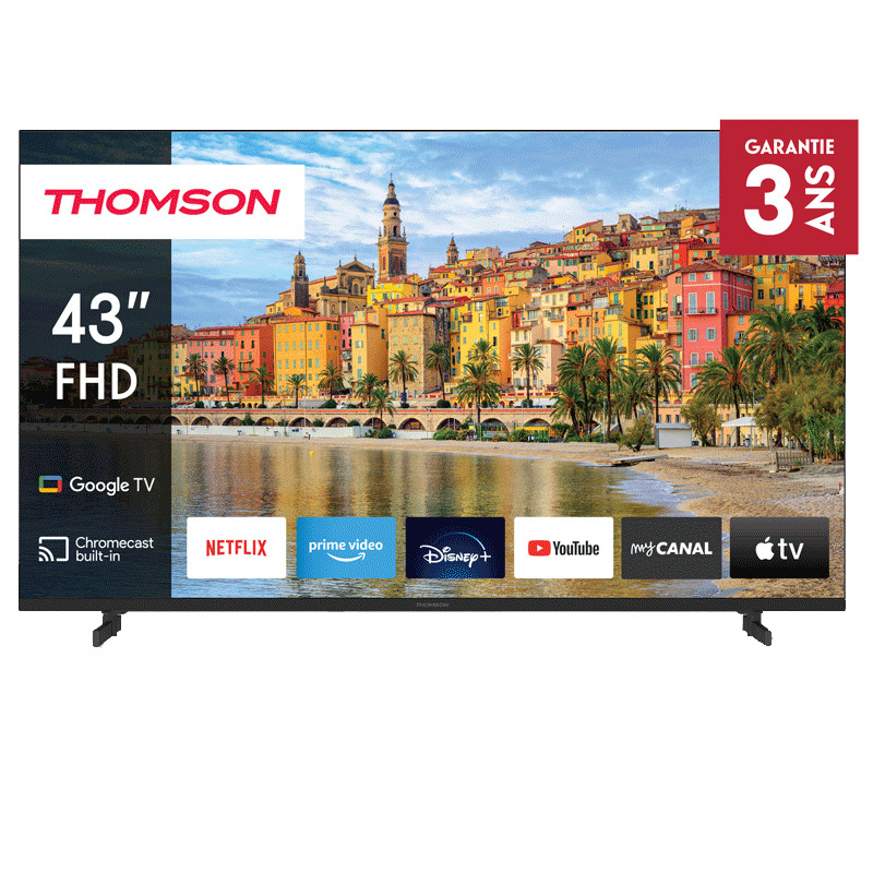 TV Thomson 43" 43FG2S14 FHD Google Tv Noir en Tunisie