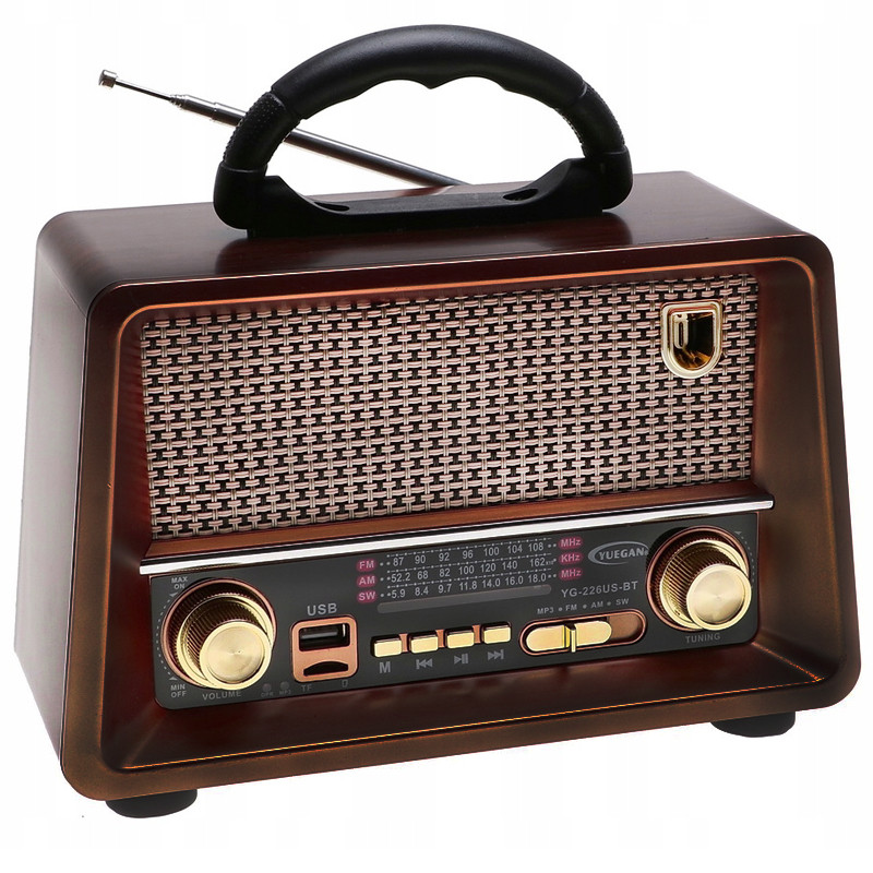 Radio Fm Bluetooth Yuegan YG225BT Rouge Bois en Tunisie Radio Fm Bluetooth Yuegan YG225BT Rouge Bois en Tunisie