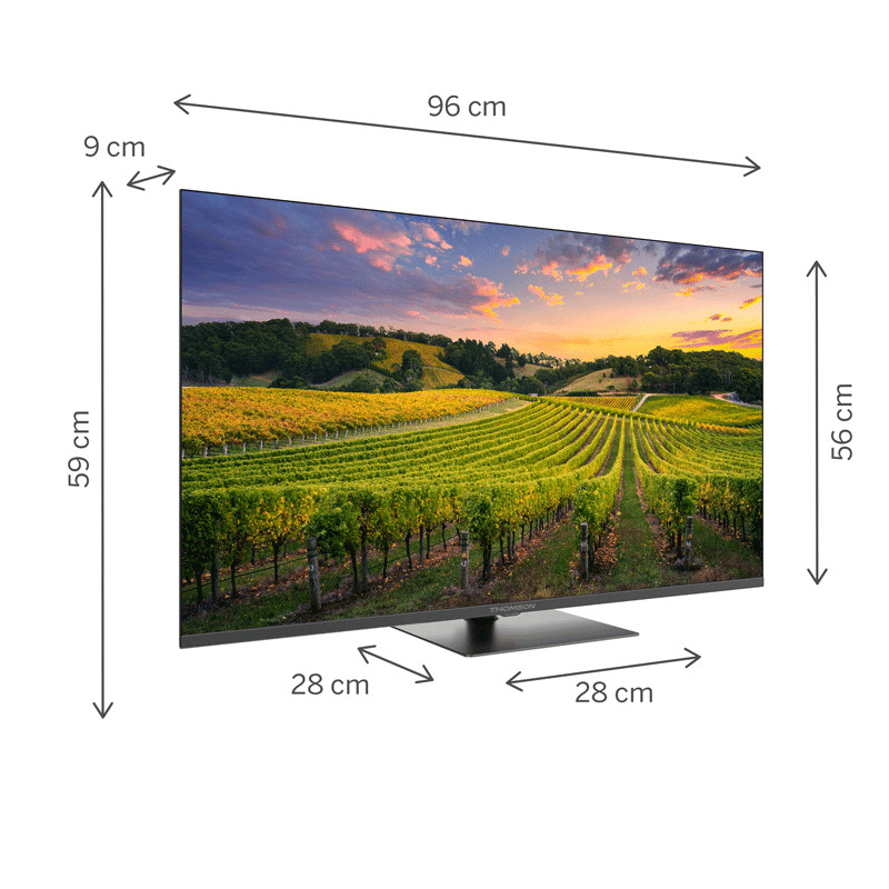TV Thomson 43" 43QG5C14 QLED Google Tv Noir en Tunisie