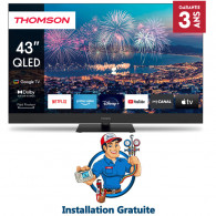 Tv Thomson 43" 43QG6C14 QLED Plus Google Tv Noir en Tunisie