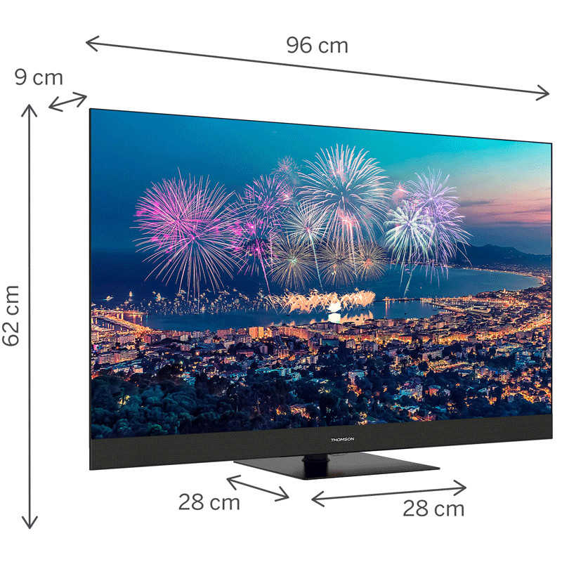 Tv Thomson 43" 43QG6C14 QLED Plus Google Tv Noir en Tunisie