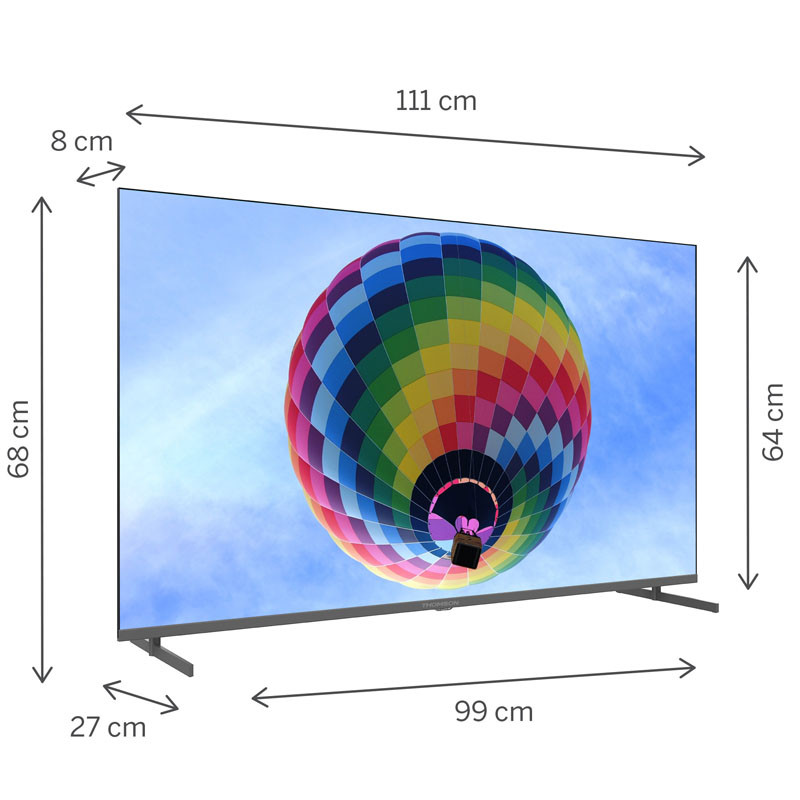 TV Thomson 50" 50QG4S14 QLED Side Feet Smart Google Tv Noir en Tunisie