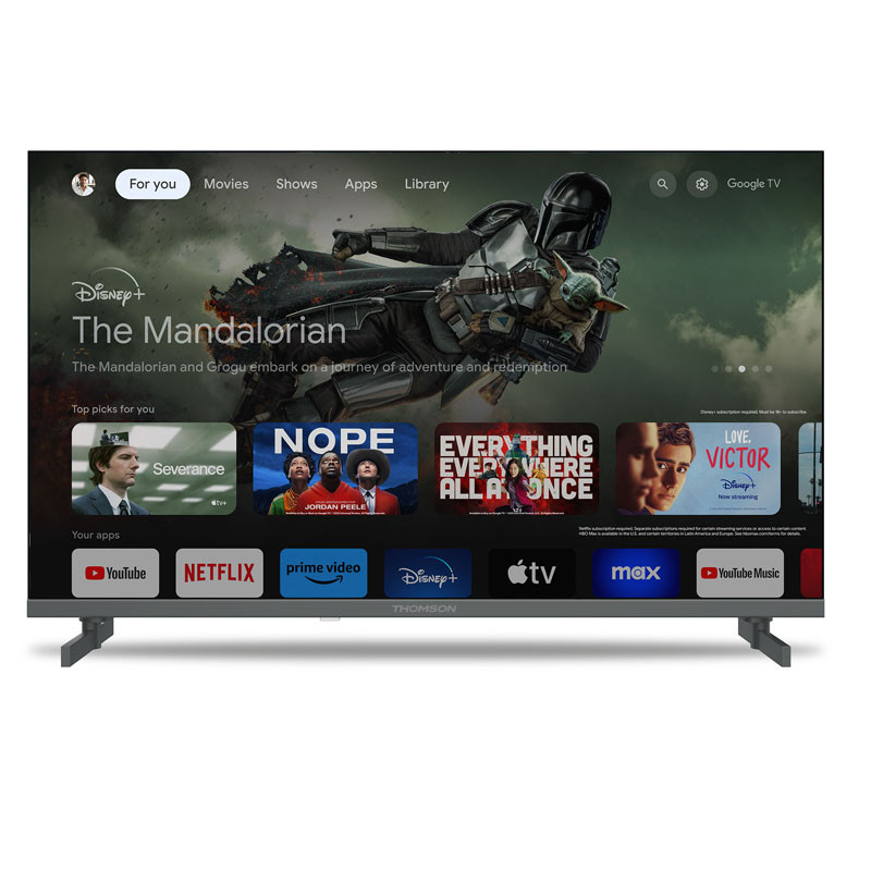 TV Thomson 50" 50QG4S14 QLED Side Feet Smart Google Tv Noir en Tunisie