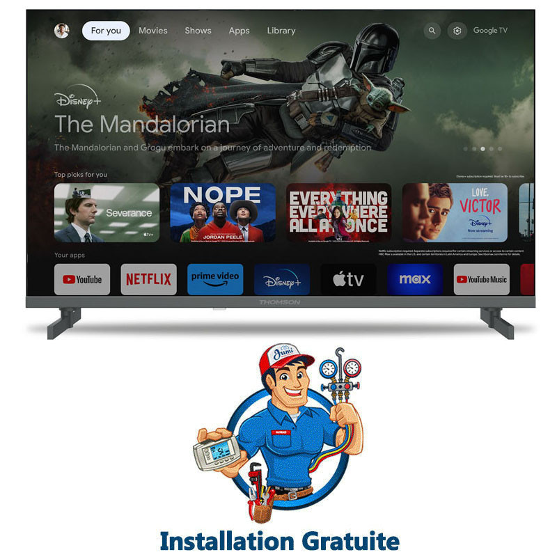 TV Thomson 50" 50QG4S14 QLED Side Feet Smart Google Tv Noir en Tunisie TV Thomson 50" 50QG4S14 QLED Side Feet Smart Google Tv Noir en Tunisie