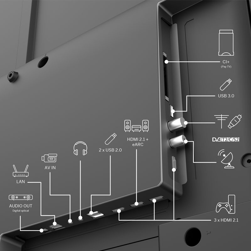 TV Thomson 50" 50QG6C14 QLED Plus Google Tv Noir en Tunisie