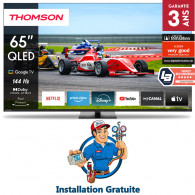 Tv Thomson 65" 65QG7C14 QLED Pro Google Tv Noir en Tunisie