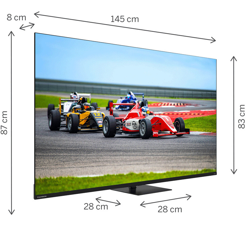 Tv Thomson 65" 65QG7C14 QLED Pro Google Tv Noir en Tunisie
