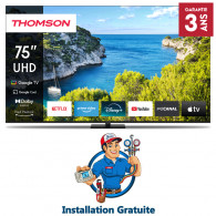 Tv Thomson 75" 75UG5C14 UHD Google Tv Noir en Tunisie