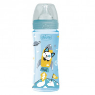 Coffret Bébé Chicco Biberon Well Being Bleu