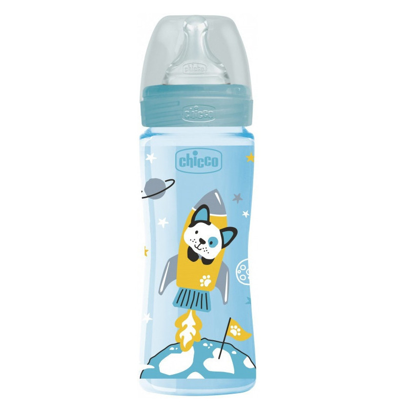 Coffret Bébé Chicco Biberon Well Being Bleu En Tunisie