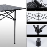 Table de Camping Pliable Noir