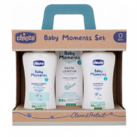 Coffret Bébé Chicco Baby Moment Shampoing + Mousse De Bain + Crème de change