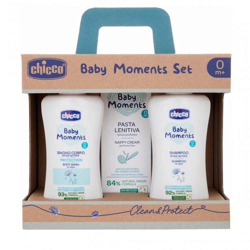 Coffret Bébé Chicco Baby Moment Shampoing + Mousse De Bain + Crème de change En Tunisie Coffret Bébé Chicco Baby Moment Shampoing + Mousse De Bain + Crème de change En Tunisie