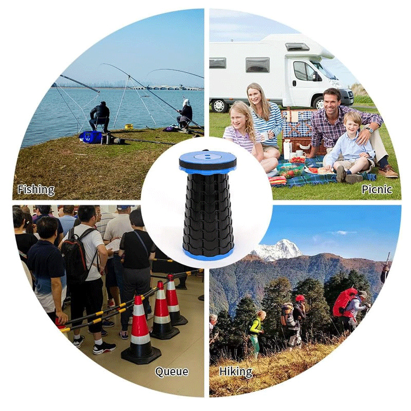 Tabouret De Plage Et De Camping Pliable Bleu en Tunisie