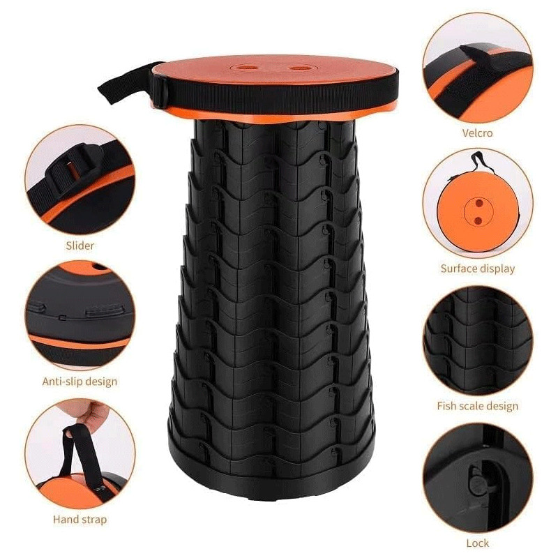 Tabouret De Plage Et De Camping Pliable Orange en Tunisie