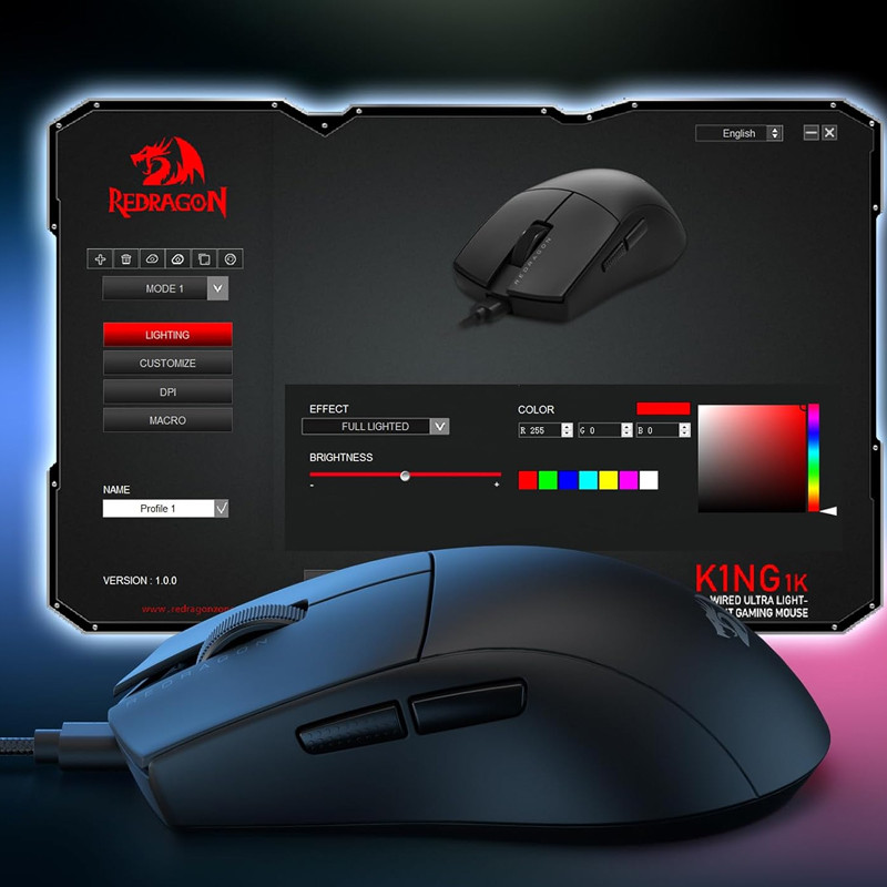 Souris Gamer Redragon King M724 Noir En Tunisie